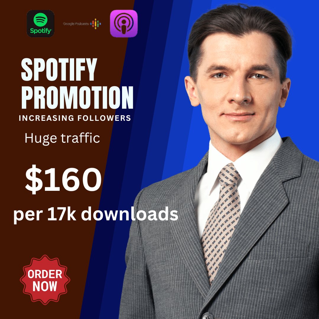 Do you want to promote your Spotify podcast and increase your new target audience?
📌ORDER Now:upwork.com/services/produ…

✅ Spotify listeners,
✅ Download Spotify
✅ Spotify Rating,
✅ Spotify Followers
📩 Send Message to know more information.