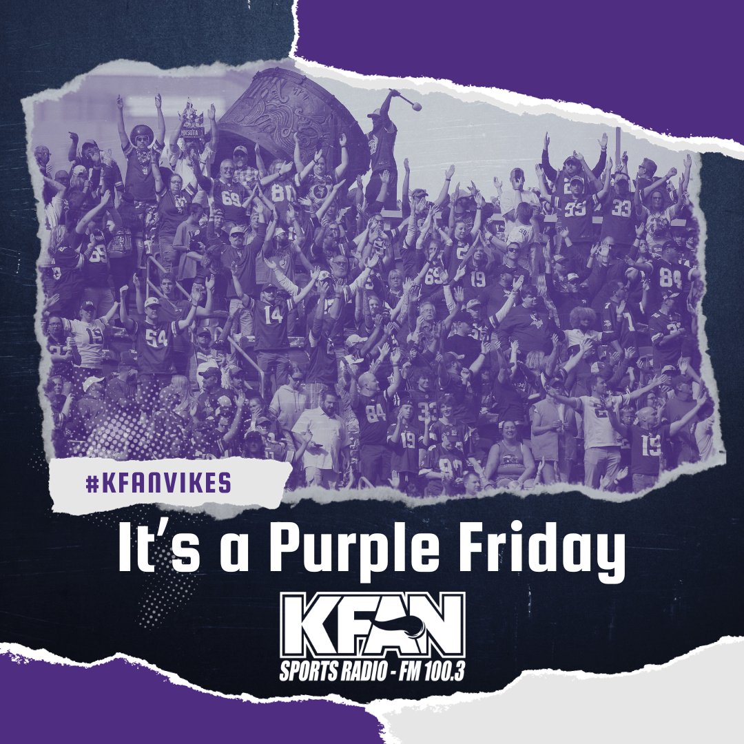 It's a #PurpleFriday on KFAN, and we want to send YOU to the game on Sunday with a pair of tickets!   

To enter:
🏈Follow <a href="/KFAN1003/">KFAN1003</a> on X
🏈Like this post
🏈Use #KFANVikes and tag who you'd take to the game with you!

Winners will be selected at 4pm and DM'd from our account!