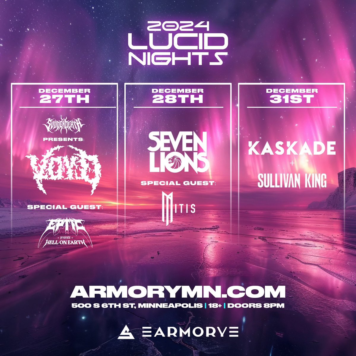Your official 2024 Lucid Nights lineup is here 🌟‍💫

LIKE for a chance at winning a pair of tickets TO ALL 3 NIGHTS
RETWEET this
FOLLOW SIMshows

Pre-sale is 10/17 at 10am
PW: LUCID
General sale is 10/18 at 10am

Tickets at simshows.com 🥂
