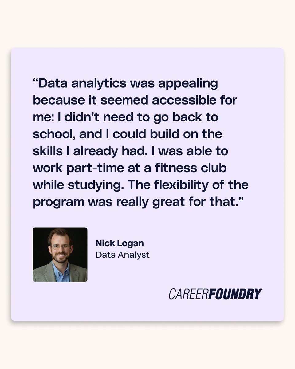 After 3 years teaching math, Nick decided it wasn’t something he wanted to do. He signed up for our data analytics program. Best for him was the flexibility—he could still work part time while studying.

Full story here 👉 bit.ly/3zPVdfL

#careerchange #data #cfgrads