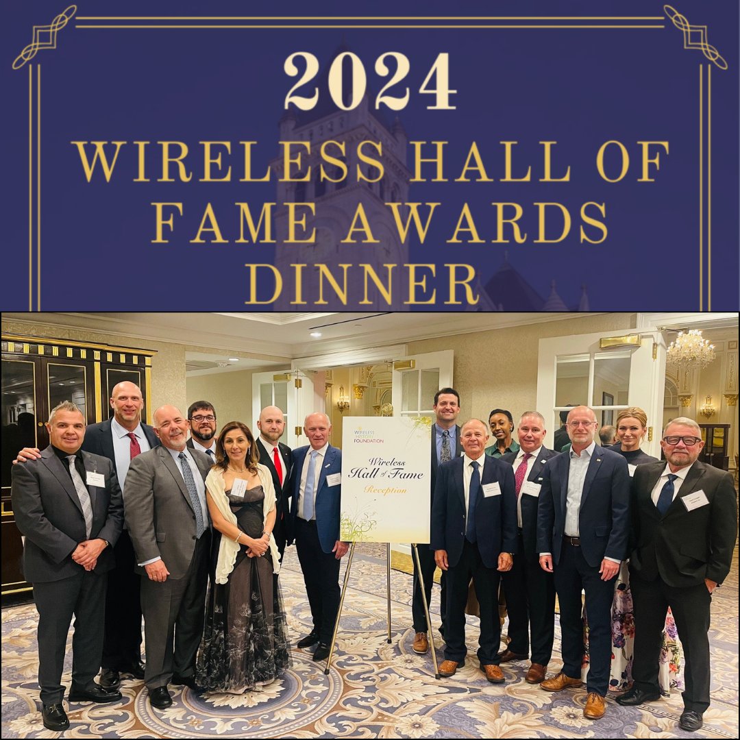 NATEsafety's tweet photo. A delegation of NATE members attended the 2024 @wirelesshistory Foundation Hall of Fame dinner in Washington, D.C. on Tuesday, October 15. @FCC Commissioner Brendan Carr joined the NATE crew at the event. https://t.co/TWBofSXdZe