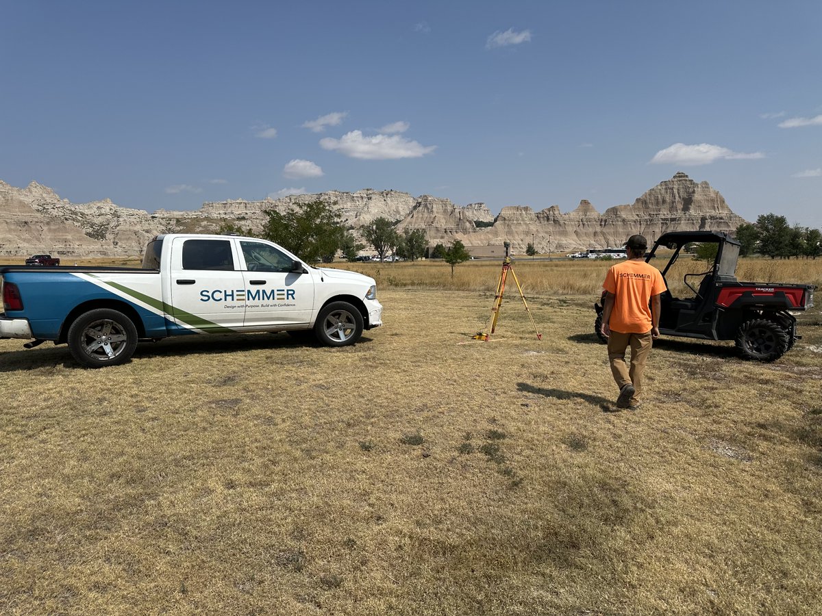 Schemmercom's tweet photo. Beautiful Badlands, beautiful work! 📸 Schemmer's crew snapped this picture while conducting a topographic survey for the National Park Service. How can we help you with your survey needs?

https://t.co/TUz0cK2B0H

 #SurveyPhotoOfTheQuarter #SouthDakota #NationalParks https://t.co/iNZNt0xULm