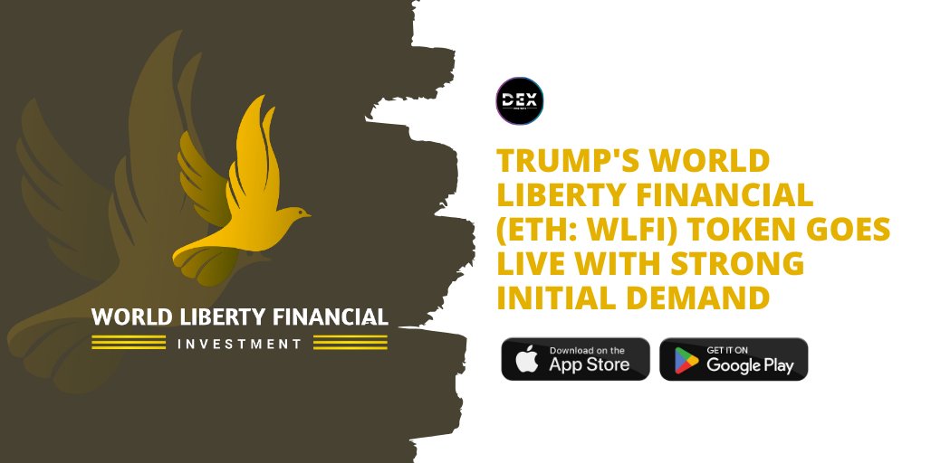 DEXWireNews's tweet photo. Trump's World Liberty Financial (ETH: $WLFI) Token Goes Live With Strong Initial Demand

⭐️ Feature Article: https://t.co/NTuYG7oDEf

📱 Mobile App >> https://t.co/di6dClVbUR

@worldlibertyfi #WorldLibertyFi #ETH #WLFI #WorldLibertyFinancial #Bitcoin #Crypto #Investing #Ethereum https://t.co/YmFTYoz4Lr