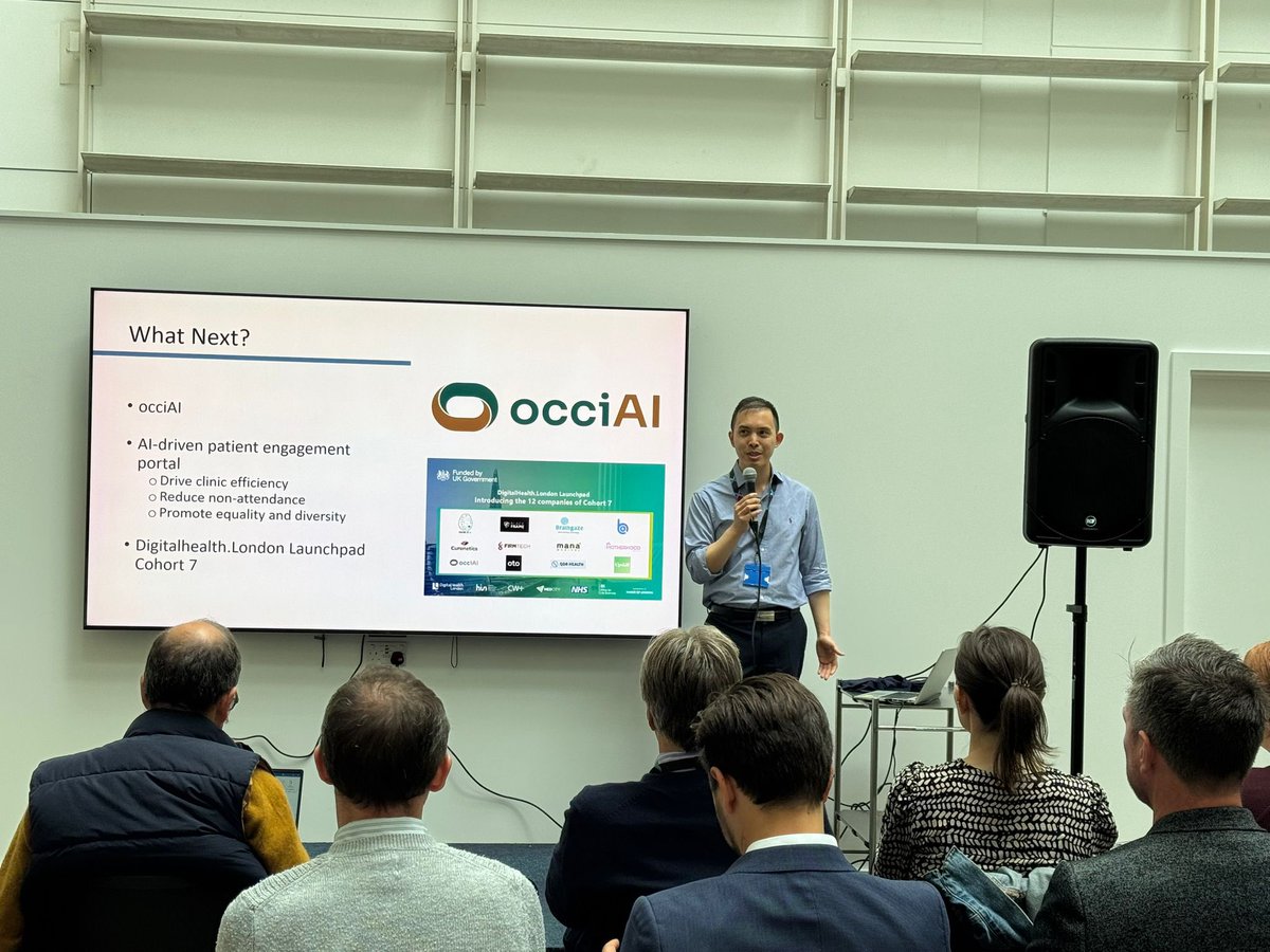 MSKChristina's tweet photo. #CWInnovation were delighted to host a @NHS_CEP InSites event! Fantastic to hear from Tony Young &amp; from our very own @ChelwestFT Surgeon &amp; Fellow @RichardEyeDoc speak about @ufoniahealth &amp; his exciting new innovation @OcciAI_ 👏 @DHealthLDN @cwpluscharity https://t.co/3hWgCETJFj