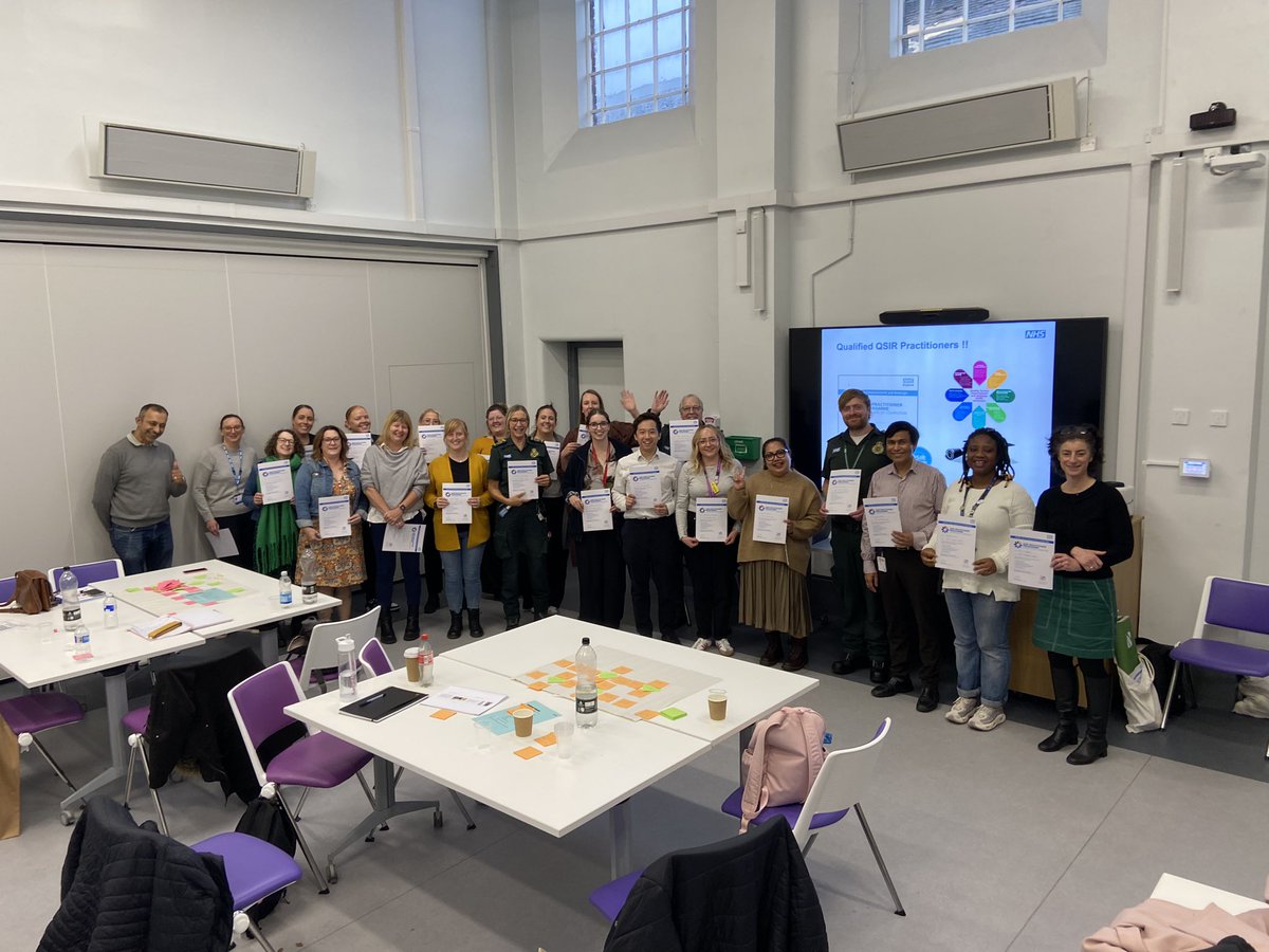 NUH_QI's tweet photo. What an energised fun 5th day of #QSIR for cohort 26 of QSIR practitioners within @Notts_ICS from organisations across the system   @EMASNHSTrust @SFHFT @ACT2improve @NUH_QI facilitated by @steve_daykin &amp; @mrs_em_flower what a collaborative group 🚮 🎯 #IfYouKnowYouKnow 😉 https://t.co/CRt2ZNh9PS