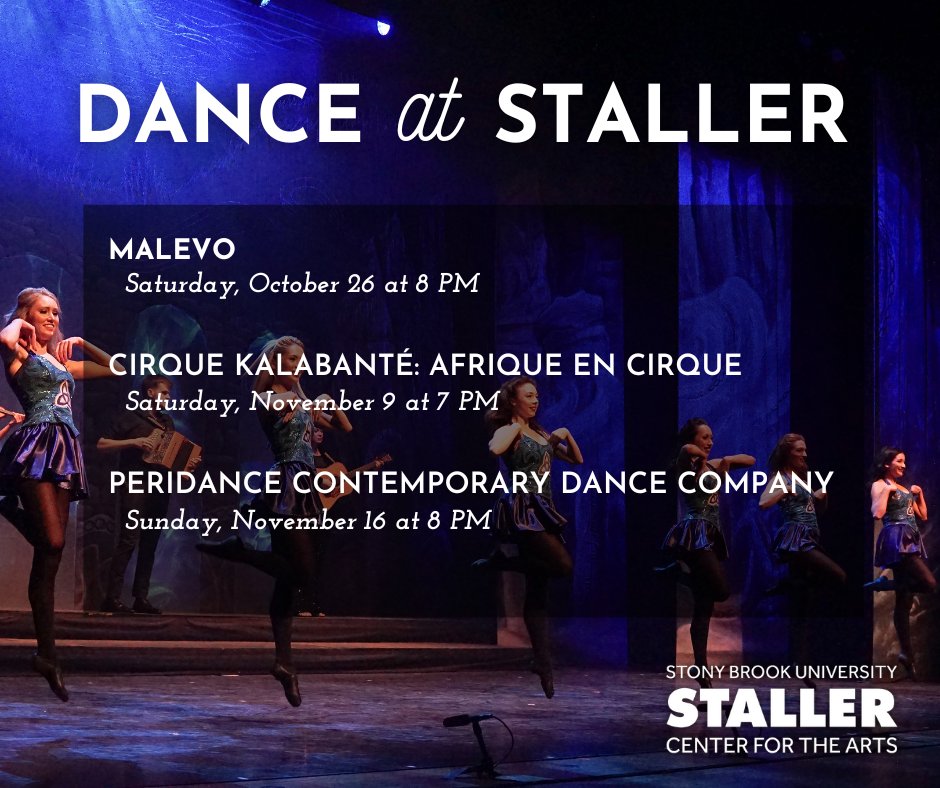 There's something for everyone at Staller, including the dance enthusiast! Three exceptional dance groups are on their way to our Main Stage this fall, and they all have LOW TICKET ALERTS! ⚠️ 

Learn more at stallercenter.com/Calendar.php 💃
