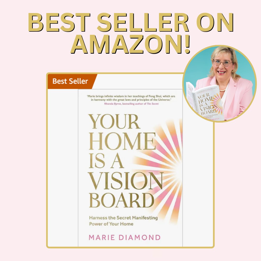 MarieDiamondOfc's tweet photo. Feeling beyond grateful! 🙏✨ Yesterday marked the official release of my new book Your Home is a Vision Board, and I’m thrilled to share that it’s already an Amazon bestseller! 🎉 A huge thank you to everyone who has supported and purchased it. https://t.co/XfURrrWrak