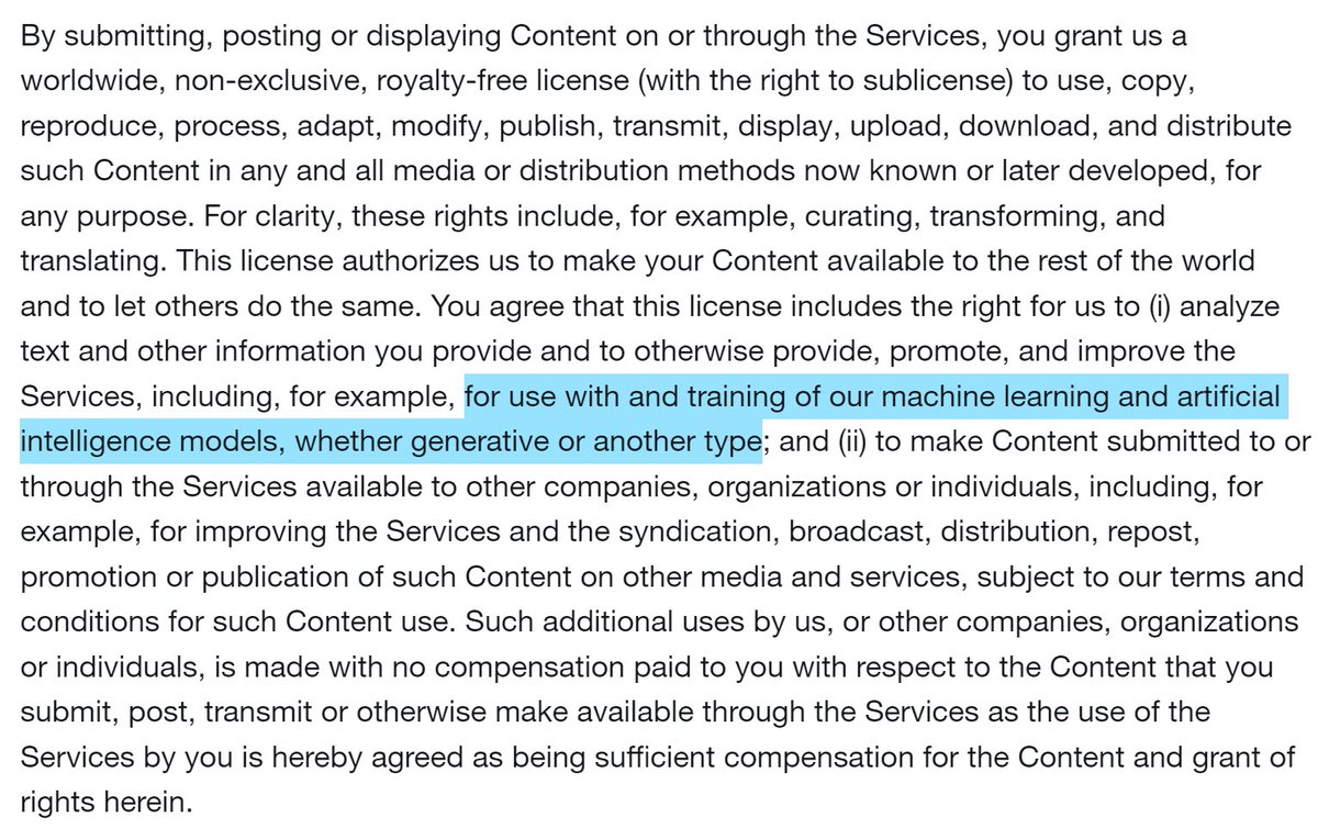 mw2mh's tweet photo. FYI: I'm not sure if this is new in Former Bird App's terms of service, but it's there now.  Measure your posts here accordingly. https://t.co/i3xOaRbthB