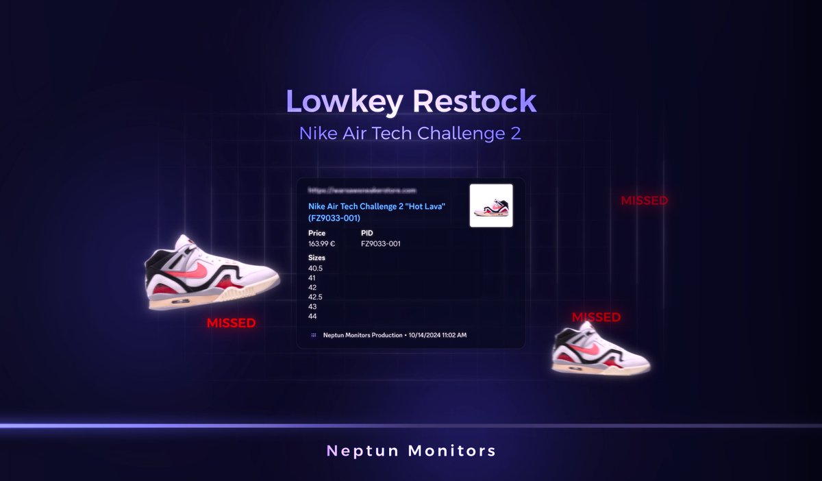 Secured Nike Air Tech Challenge II Hot Lava 💻
Join now: discord.gg/hvdNWxVFJW