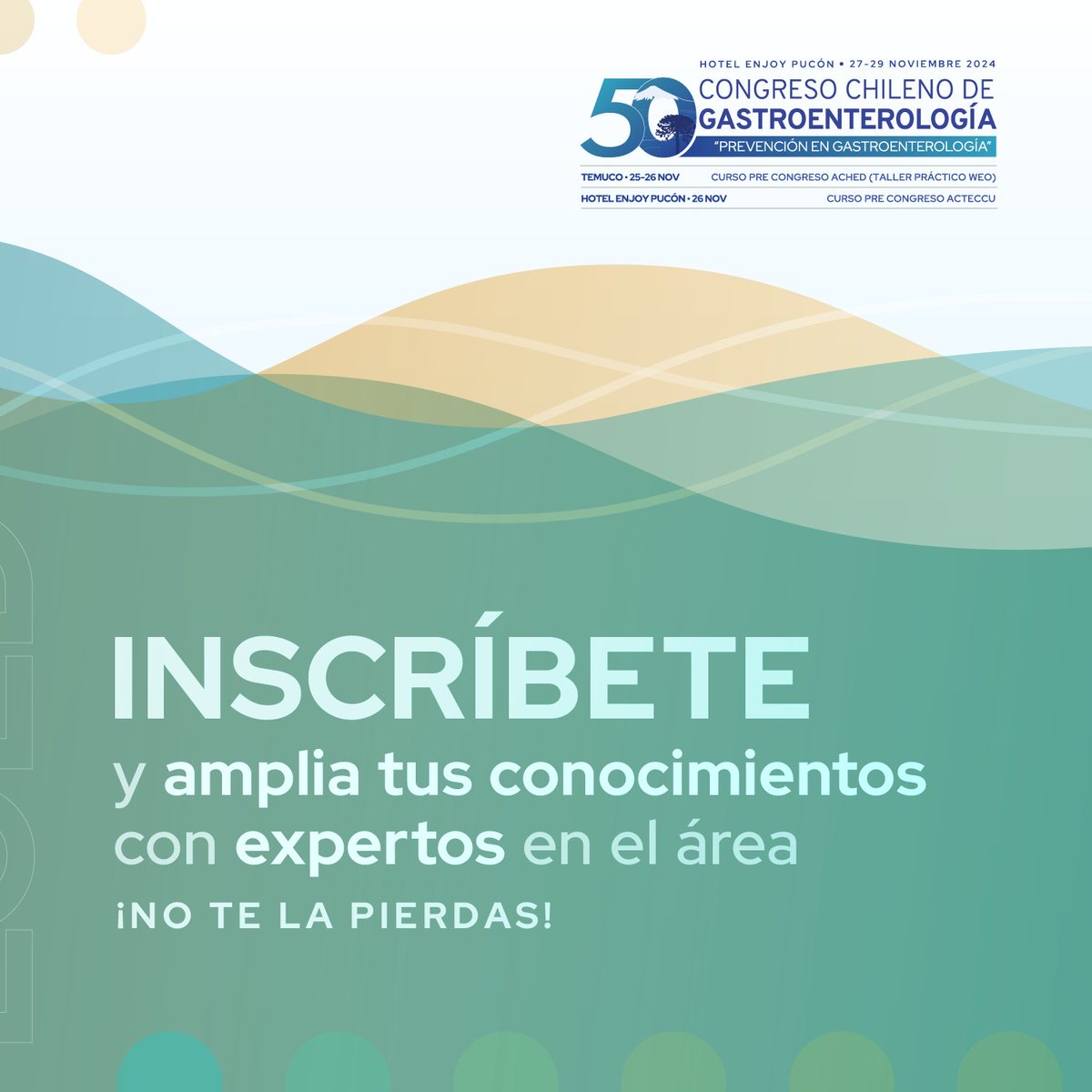 Técnicos en Enfermería, ¡este es su momento! Las XLII Jornadas de la Agrupación de Técnicos en Gastroenterología y Endoscopía Digestiva (ATEGED) ya están aquí, como parte del 50° Congreso Chileno de Gastroenterología.

¡Inscríbete ahora! desarrollomedico.com/inscripcion-ev…