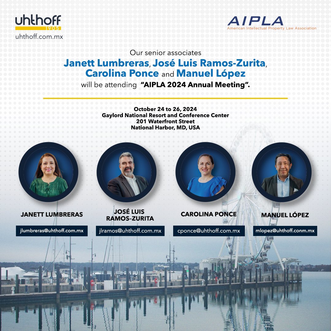 UHTHOFFLAWMX's tweet photo. Read more: https://t.co/fUVvPxXFoz
.
.
.
#Uhthoff #AIPLA #AnnualMeeting #IntellectualProperty #LawFirm #IPFirms #LegalExperience https://t.co/LqZuqtFxdn