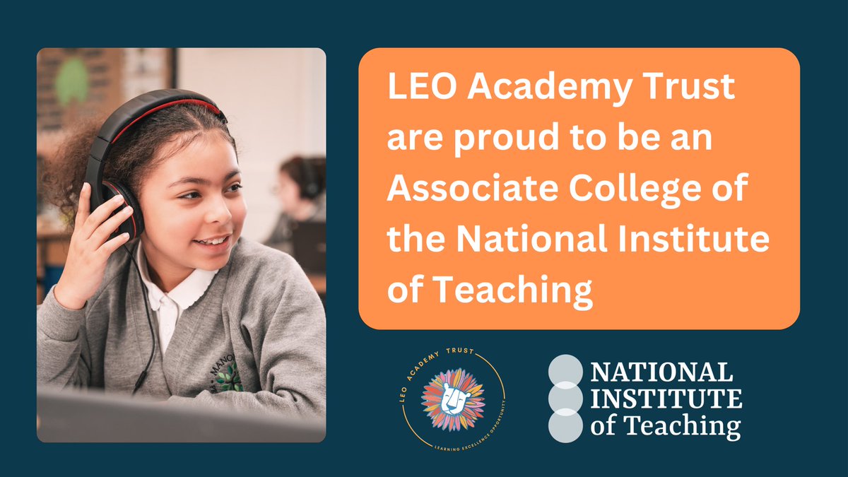 As <a href="/NatInstTeaching/">National Institute of Teaching</a> expands, we’re proud to be an Associate College. Delivering programmes in #Elmbridge, #MoleValley, #Reigate, #Banstead, #Sutton &amp; beyond.

Join us for #ITT, #ECF, #NPQs &amp; more.

👉 niot.org.uk/news-events/ne…

👉 sites.google.com/leoacademytrus…

<a href="/LEOtraining5/">LEO Training</a> #WeAreLEO 🦁