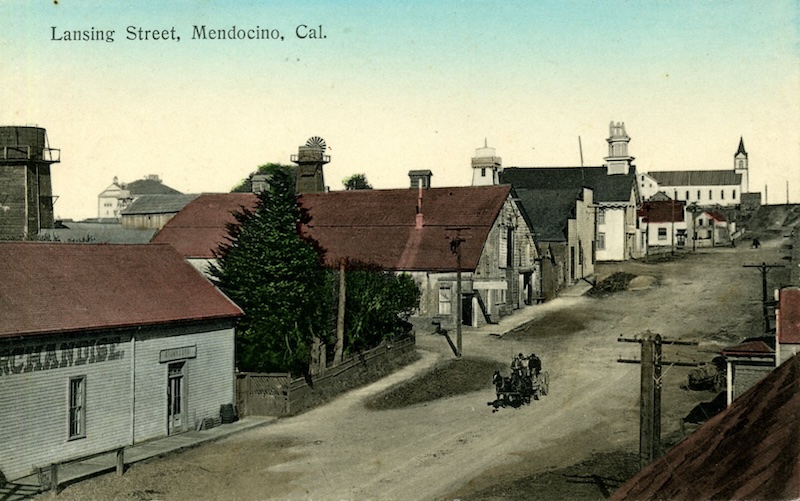 Lansing Street in Mendocino, 1906 by Karen McGrath

A hand-colored promotional postcard created for the Fort Bragg Drug Store showing buildings along Lansing Street in Mendocino in 1906. The photograph from which this postcard was made was taken...

kelleyhousemuseum.org/lansing-street…