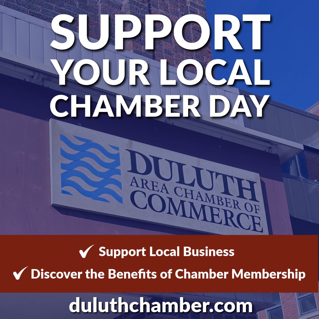 Happy National Support Your Local Chamber of Commerce Day!

Join us in celebrating the role Chambers play in promoting local businesses &amp; entrepreneurship in our region. We are proud and honored to help support and advocate for our 1,000+ members! #DuluthAreaChamber
#SupportLocal