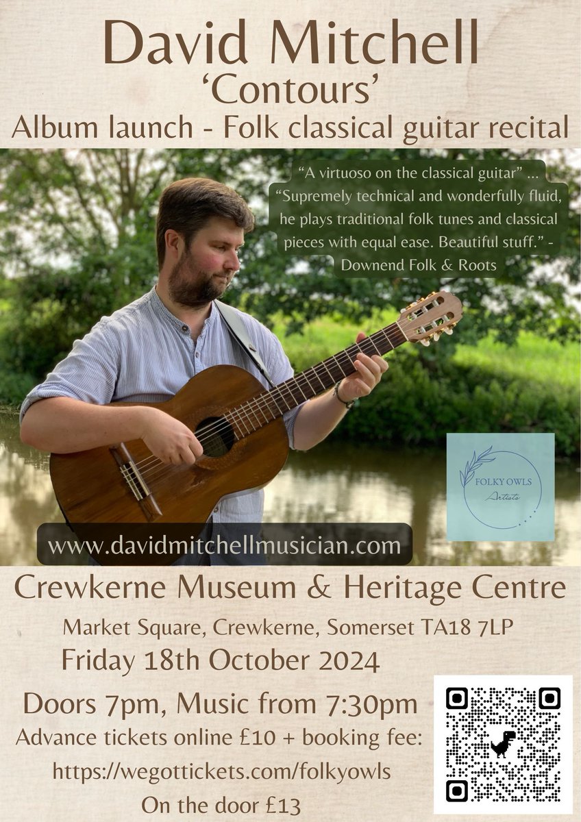 David Mitchell (@dmitchell_music) on Twitter photo Thank you to everyone for tuning in to my album listening party, really appreciated. 
Tickets for my Somerset album launch concert at Crewkerne & District Museum & Heritage Centre are still available but selling well so look forward to seeing you there! ➡️ wegottickets.com/event/631545 Thank you to everyone for tuning in to my album listening party, really appreciated. 
Tickets for my Somerset album launch concert at Crewkerne & District Museum & Heritage Centre are still available but selling well so look forward to seeing you there! ➡️ wegottickets.com/event/631545