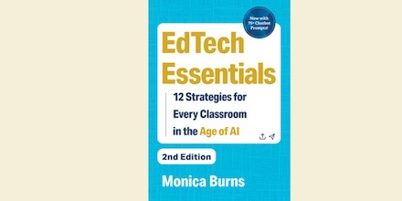 middleweb's tweet image. REVIEW: Strategies to Bring AI’s Potential to the Classroom.

In EdTech Essentials, tech expert Monica Burns provides strategies and many concrete examples of ways to embed AI and other new tech within purposeful instruction. #edtech #teachertwitter

middleweb.com/51394/essentia…
