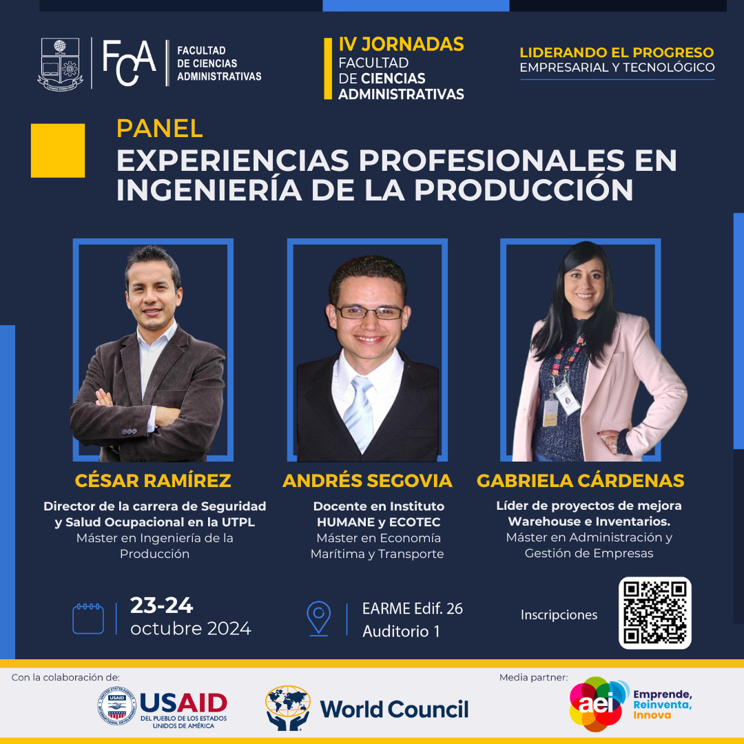 gestioncyt's tweet photo. 📢 ¡No te pierdas el panel "Experiencias de profesionales en Ingeniería de la Producción"! 👷‍♂️👷‍♀️ Tres expertos compartirán su visión y conocimientos: ¿Cómo gestionar procesos, inventarios y logística?  Regístrate ahora en el siguiente enlace: https://t.co/ipwriUqlMr https://t.co/latiP0vE4o