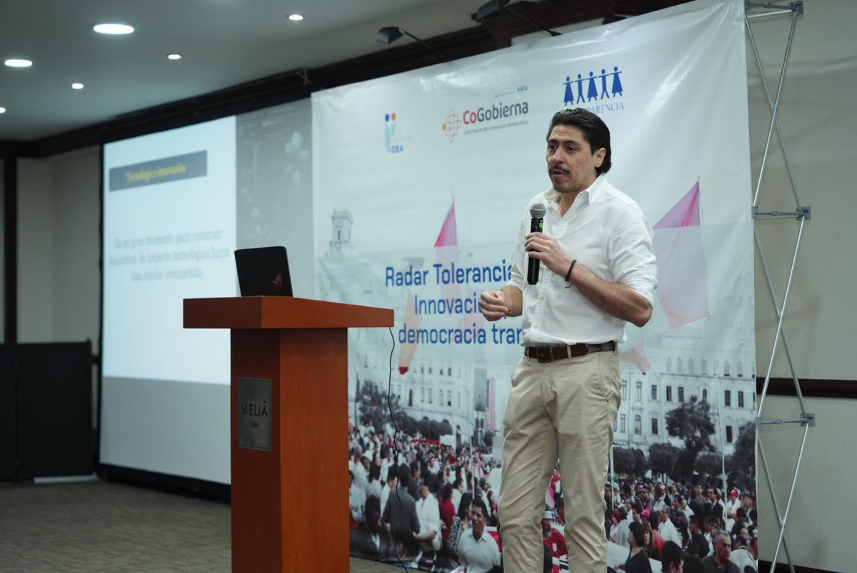 IDEA_int_Peru's tweet photo. Hoy se presentó el prototipo de #RadarToleranciaCero, herramienta potenciada por #InteligenciaArtificial para una mayor transparencia en procesos electorales.
La presentación fue parte de la #IDEATON, organizada por @IDEA_int_Peru en alianza con #Cogobierna y @ACTransparencia. https://t.co/JGTbNsG0dK