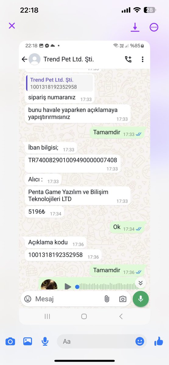 RKavanozu's tweet photo. @muratagirel Murat bey ortalık dolandırıcı kaynıyor. https://t.co/gdVVJ2pBba https://t.co/q1uskjzCs2 adreslerinden kedi maması sipariş verildiğinde ne sipariş geliyor ne de iade ediliyor. Üstüne whatsapp tan engelleniyoruz. İban üzerinden 5 bin küsür lira dolandırılanlar var. https://t.co/KanYlu5Va1