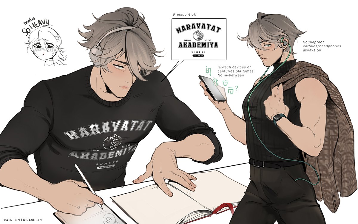 kirashion's tweet photo. Modern AU doodles!! 🐍🪶🌱
These are old but never posted! Also more comic soon~

#GenshinImpact #hoyocreators #genshinfanart https://t.co/zrwNTyoOsQ