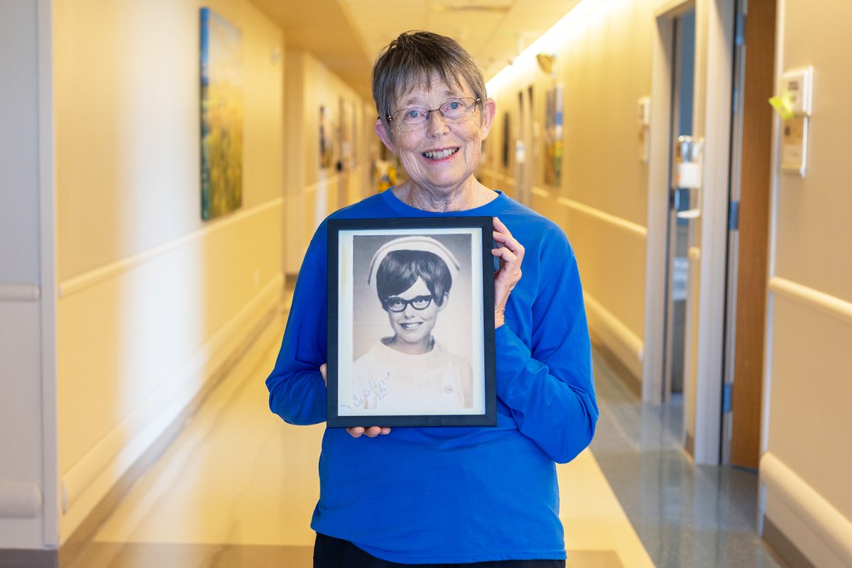 CraigHospital's tweet photo. Carolyn Bauer is celebrating 50 years at Craig Hospital! 🎉 Starting as an LPN in 1974, she’s still rocking her signature pixie cut and dedication to patient care. At 76, she says, “I just don’t know how to quit.” Thank you, Carolyn! Read more here: https://t.co/y3maHSQiNg https://t.co/DZHmNjAsEV