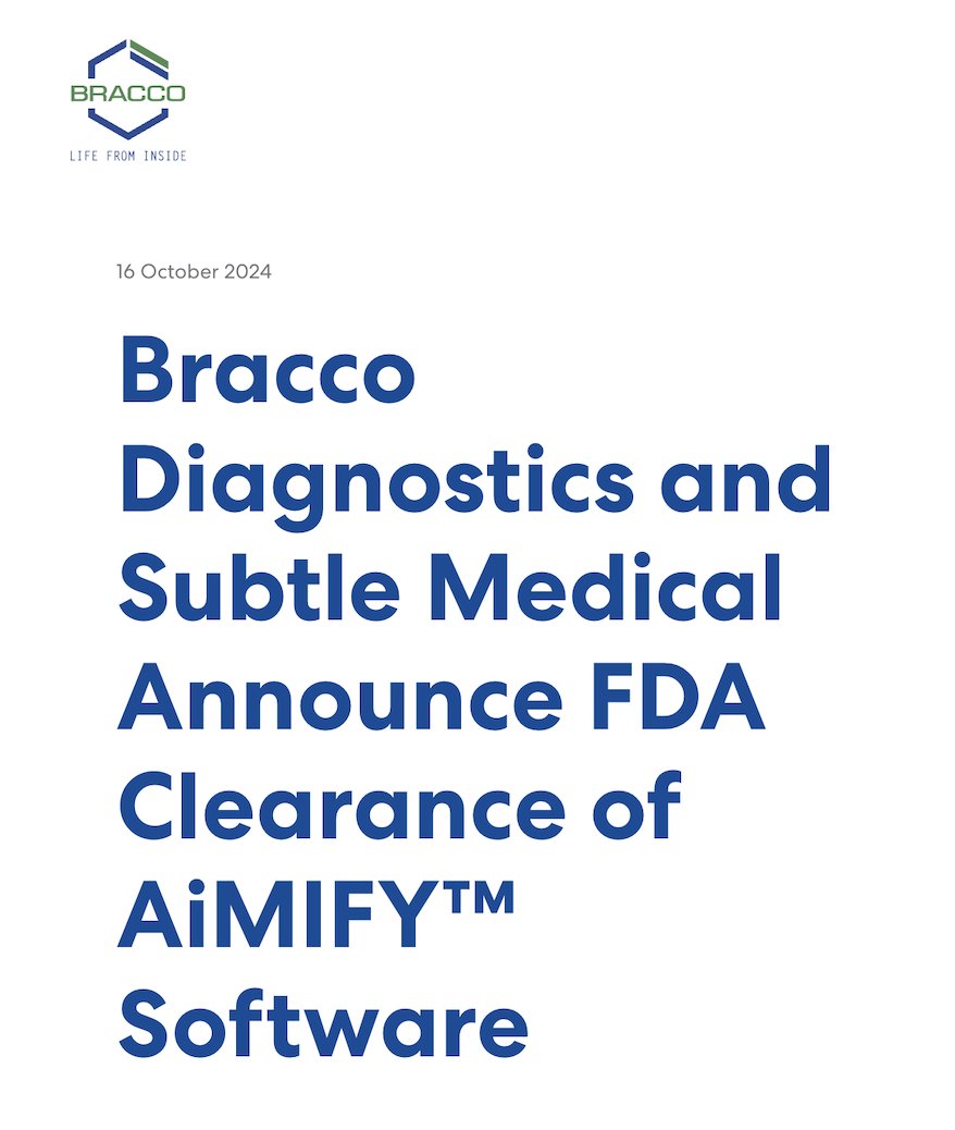 SubtleMedical's tweet photo. 🚨 Exciting News!
@SubtleMedical & #BraccoImaging just got FDA clearance for #AiMIFY™, our AI-powered tool to enhance #MRI of the brain! 🧠⚡ This partnership is setting a new standard in diagnostic precision and patient care.
👉 https://t.co/khgylO61hX
#AI #MedicalImaging https://t.co/TPrYwclHh3
