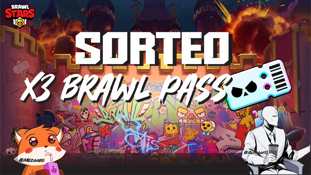𝙎𝙊𝙍𝙏𝙀𝙊 𝘽𝙧𝙖𝙬𝙡 𝙋𝙖𝙨𝙨 𝙋𝙡𝙪𝙨 𝙭3 🦊

𝙍𝙀𝙌𝙐𝙄𝙎𝙄𝙏𝙊𝙎:
- Seguirnos: <a href="/Alphaar0/">Alphaa🌙</a>  ✘ 
@Mezaabs 
- RT + MG 🔁❤️
- Mencionar a 2 amigos 👥

𝙁𝙄𝙉𝘼𝙇𝙄𝙕𝘼: En la próxima temporada ✨
Buena suerte 🍀 #BrawlStars #sorteobs