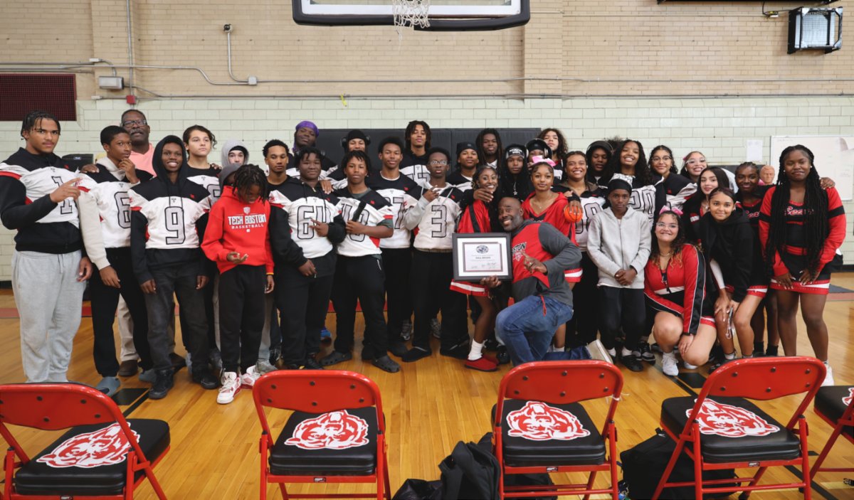 BostonSchools's tweet photo. Congratulations to @welovetba Football Head Coach Raul Brown, who was named the @Patriots Coach of the Week! We thank the @PatsFoundation and Kraft Family for their support. 

Learn more: https://t.co/bI5dS9yWvQ 

(Photos via the New England Patriots) https://t.co/Bo4f0RZrua