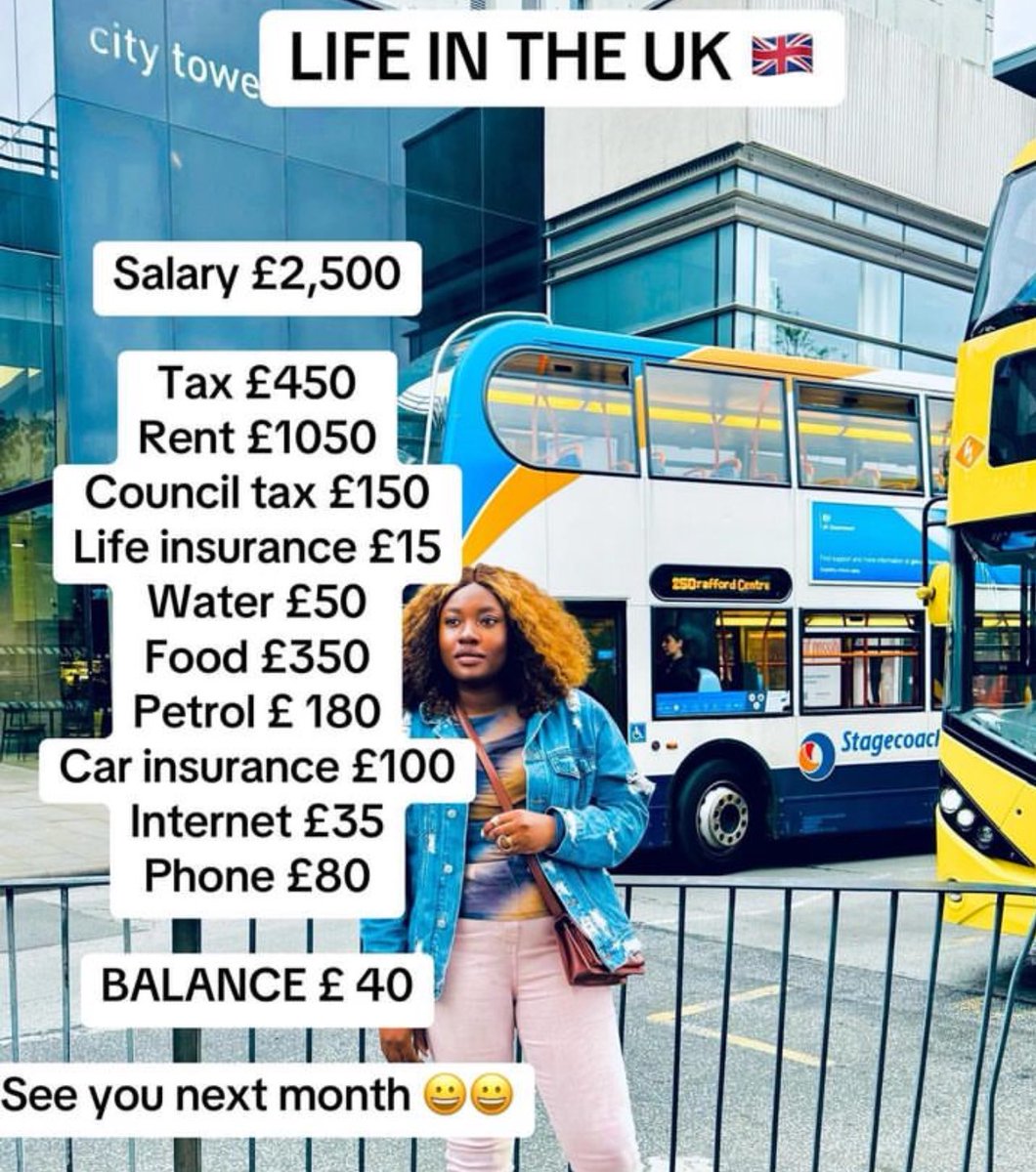 instablog9ja's tweet photo. Nigerian lady reveals what life in the U.K as a salary earner looks like. https://t.co/QDYp7cvy2P