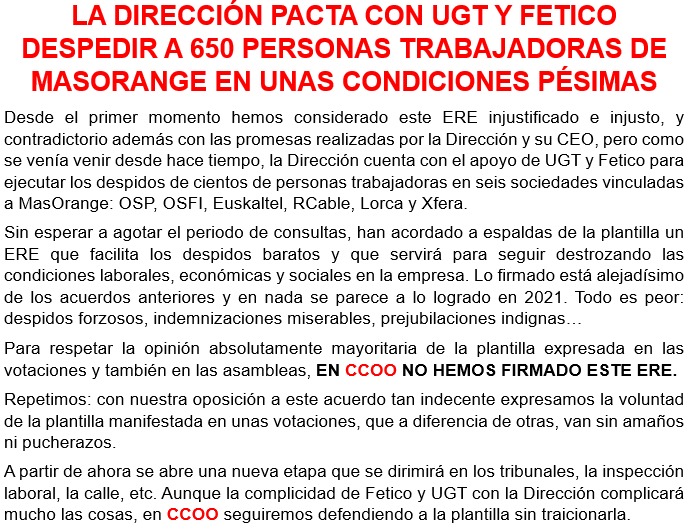 CCOO Euskaltel tweet media