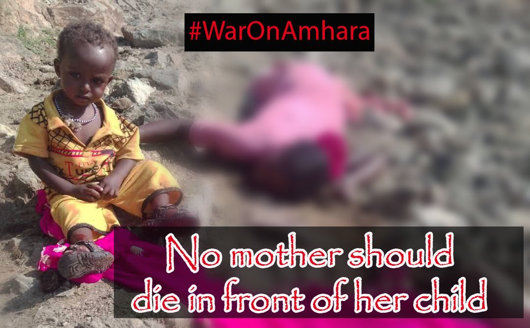 251Media's tweet photo. Who will return this child’s mother? How can the world remain silent as an entire people are annihilated, without conscience?We will neither forget nor forgive Ethiopia prime ministère  @AbiyAhmedAli nor the Western world, complicit in this #AmharaGenocide 
@hrw  @USEmbassyAddis https://t.co/SKSAGT1HVv