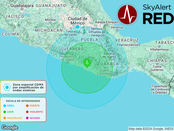 SkyAlertMx's tweet photo. #SismoFinalizado
  Intensidad 🟢“LEVE”🟢 en #Cuajinicuilapa, Gro.
  Recibiste la notificación si estás dentro de los radios de alertamiento.
  Descarga #SkyAlert: https://t.co/utcJz1LFMg
  13:46:59 - 16/10/2024 https://t.co/08AAZWvDDI