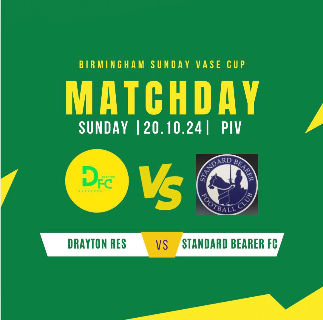 This Sunday sees us take on 
STANDARD BEARER FC

📍CV10 8LT
📍10:30 kick off 

Come down and support the lads⚽️