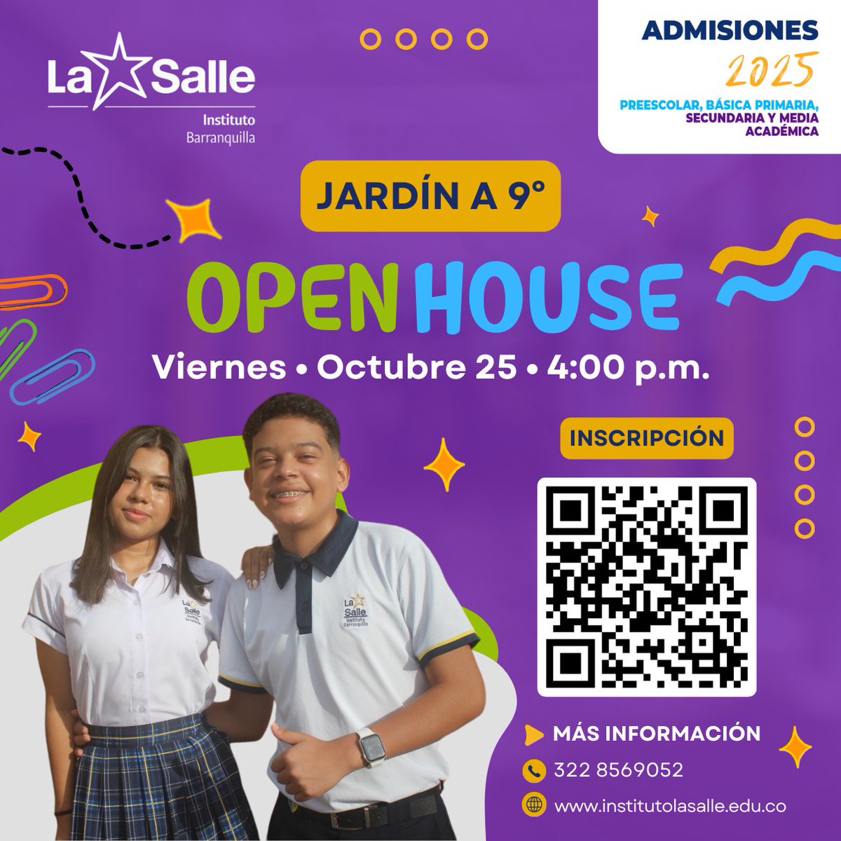 islasalle's tweet photo. Admisiones 2025| Desde Jardín a 9° 
https://t.co/3Hs7LSIkPo
Viernes 25 de octubre                                                                                                                                                       04:00 p.m.  - Calle 47 No 41- 33
¡Los esperamos! https://t.co/UaMMuArliZ