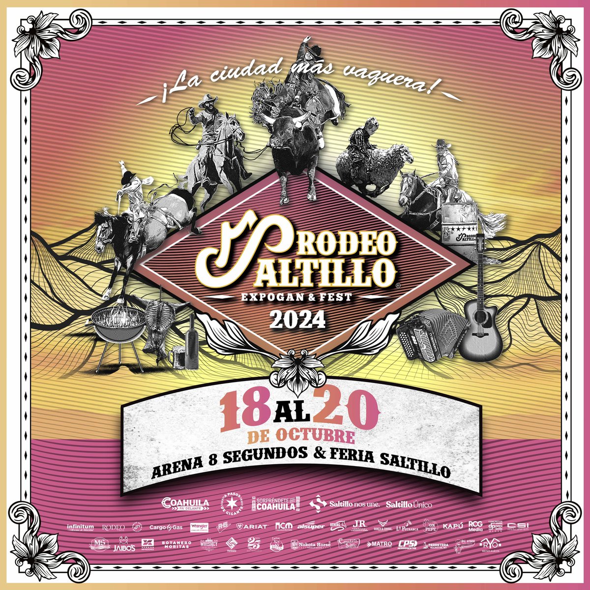 manolojim's tweet photo. Ya listos para vivir la gran fiesta del #RodeoSaltillo2024 en la ciudad más vaquera de todo #México, no te pierdas esta gran experiencia. ¡Por ahí nos vemos el fin de semana! 👍🏼🤠🐴🐂 #CoahuilaPaDelante #APasosDeGigante #SorpréndeteConCoahuila #SaltilloNosUne https://t.co/ObZd6taMXs