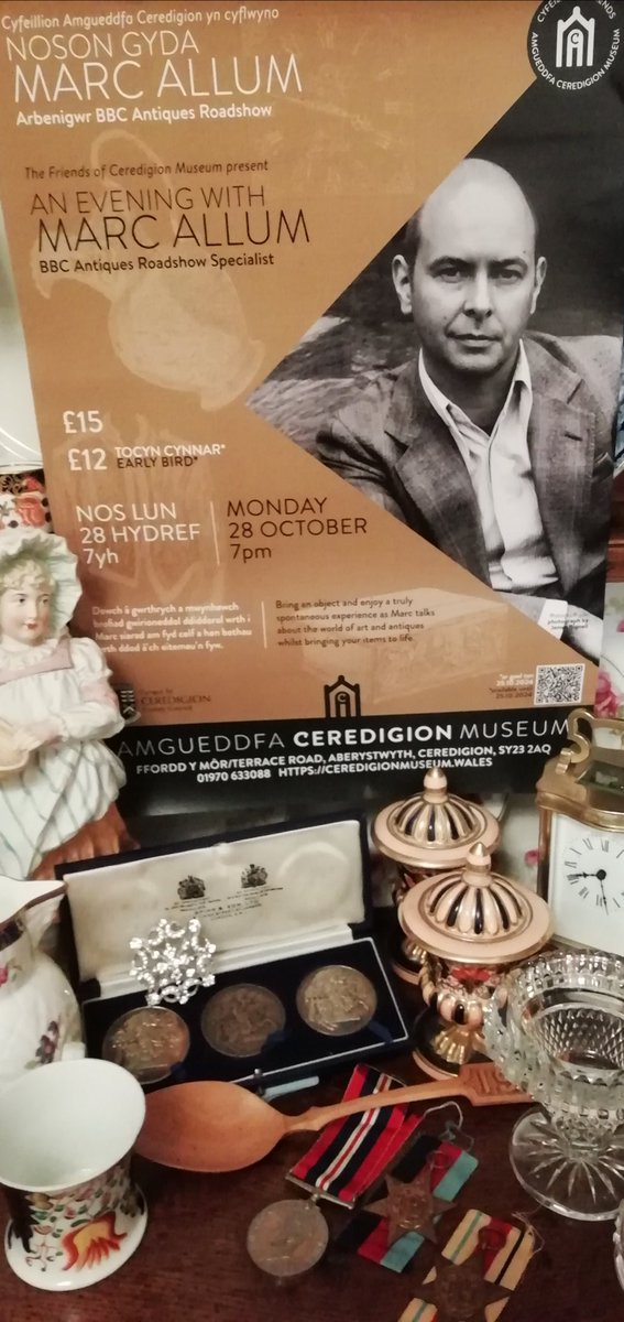 Cyril Evans (@cardicyril) on Twitter photo Noson arbennig gyda'r arbennigwr creuriau Marc Allum / A special evening in the company of the antiques expert Marc Allum, BBC Antiques Roadshow. 28/10/24 7.00pm Tocynnau /Tickets ticketsource.co.uk/whats-on/cered… <a href="/Marc_Allum/">Marc Allum</a> <a href="/CeredigionMus/">Amgueddfa Ceredigion Museum</a> <a href="/friendscer67001/">friendsceredigionmuseum</a> <a href="/BBC_ARoadshow/">Antiques Roadshow</a> <a href="/CSCeredigion/">Cyngor Ceredigion</a> Noson arbennig gyda'r arbennigwr creuriau Marc Allum / A special evening in the company of the antiques expert Marc Allum, BBC Antiques Roadshow. 28/10/24 7.00pm Tocynnau /Tickets ticketsource.co.uk/whats-on/cered… <a href="/Marc_Allum/">Marc Allum</a> <a href="/CeredigionMus/">Amgueddfa Ceredigion Museum</a> <a href="/friendscer67001/">friendsceredigionmuseum</a> <a href="/BBC_ARoadshow/">Antiques Roadshow</a> <a href="/CSCeredigion/">Cyngor Ceredigion</a>