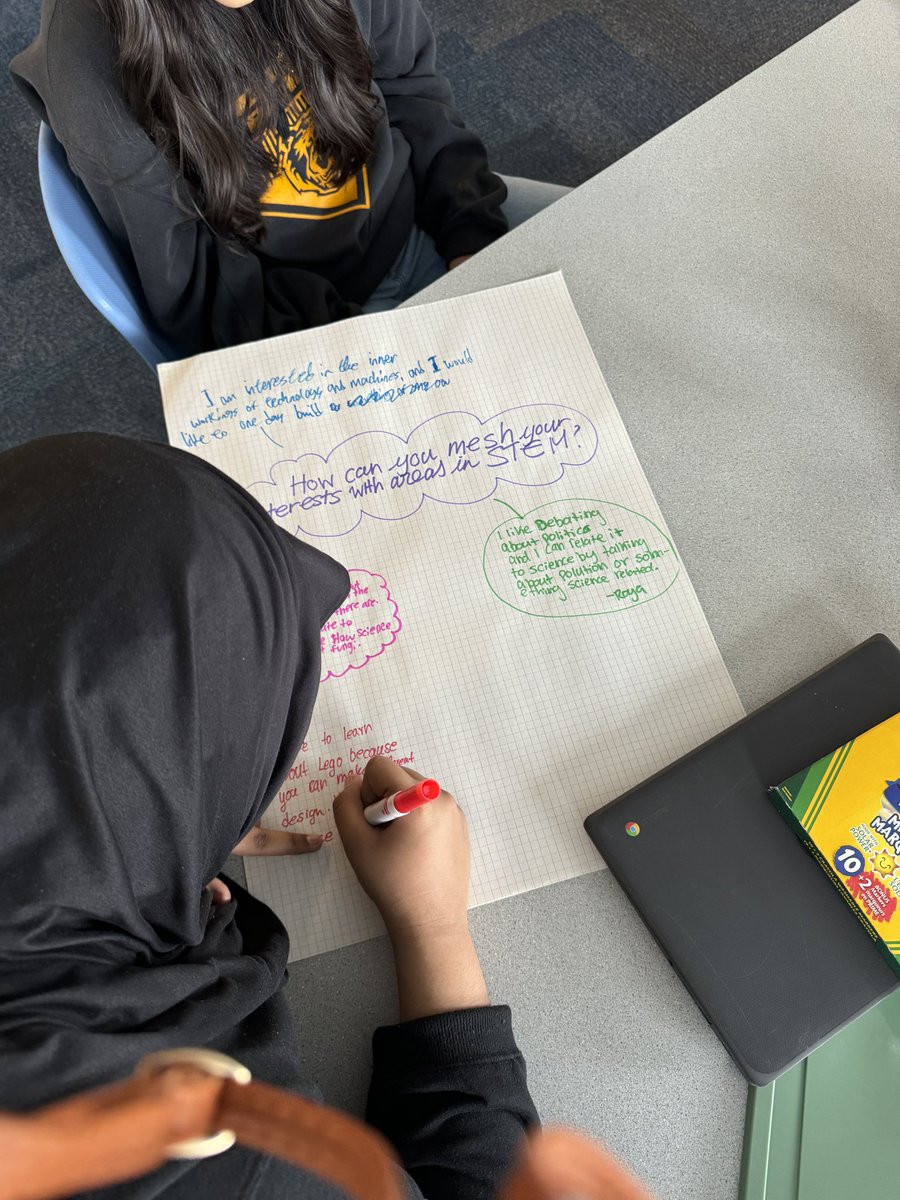 PavWander's tweet photo. Our STEAM Club for Female-Identifying students was a-buzz yesterday as we talked about how our interests can intersect with fields related to STEM.
@EugeniaDuodu’s #TedTalk was an excellent starter to discuss #ImposterSyndrome, #MarginaizedCommunities & #Underrepresentation https://t.co/meNeIK86N2