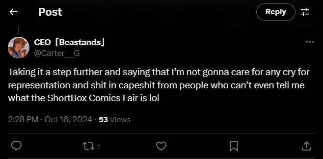 bomboy70's tweet photo. "You don't deserve rep because you can't name every independent publisher" Fuck ALLLLLL the way off. https://t.co/zduhBmTzo9