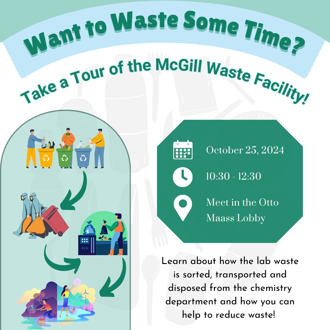🗑️ Want to waste some time? Ever wonder where McGill’s waste ends up?

Join us for a tour of the waste facility to see how it’s sorted, processed, and disposed of. Open to students, PDFs, faculty, and staff.

Space is limited—save your spot here: forms.gle/6UrNU8k4RwtHLt…