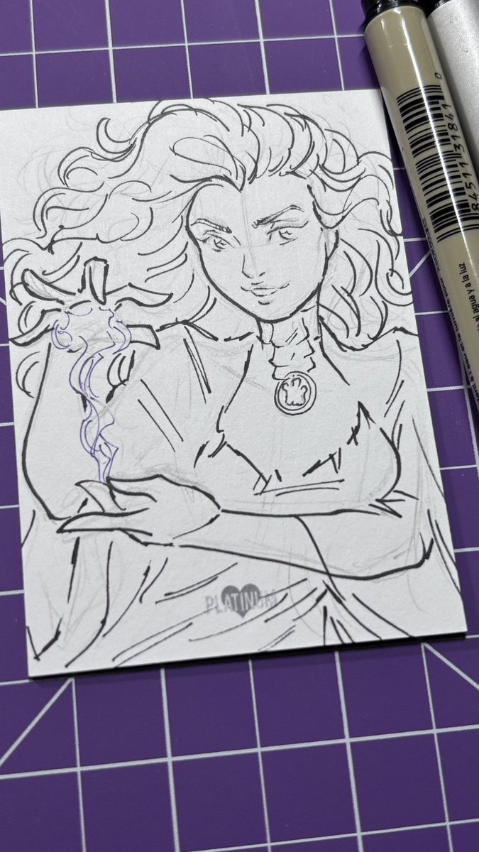 DanielleSoloud's tweet photo. Agatha Harkness sketch card WIP - I love Agatha All Along! https://t.co/7JBlJS7jFb