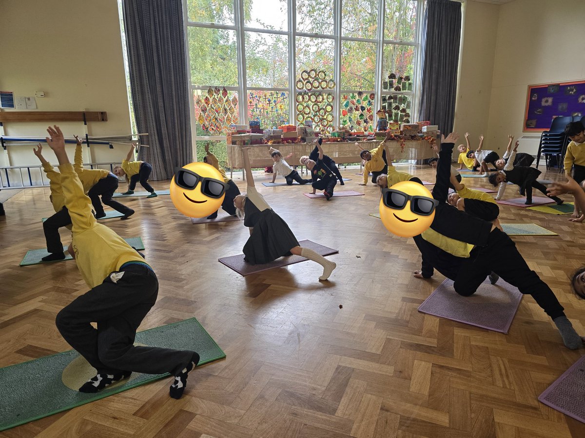 YellowBPEF's tweet photo. After a brilliant final Harvest Festival assembly, it was time for a relaxing PE lesson. We finished it off with some mindfulness breathing. https://t.co/OsbuSnW2gO