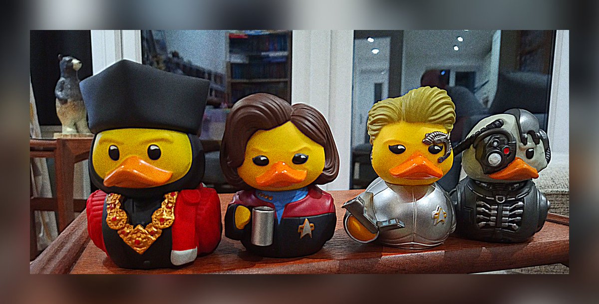 CaptAJH's tweet photo. My Star Trek Duck Collection so far...
#StarTrek #Tubbz #Q #CaptainJaneway #SevenOfNine #BorgDrone https://t.co/bZU6kTaEsh