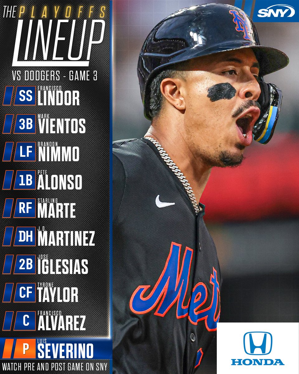 SNY_Mets's tweet photo. NLCS Game 3 at Citi Field.
⏰: 8:08 p.m. https://t.co/Y4AmEp1Mzj