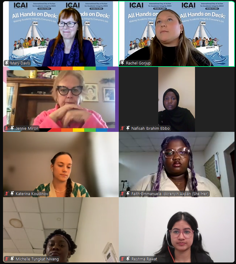DrLancaster's tweet photo. Finally made it back to watch #IDoA2024. Student panel now on #academicintegrity and ethics, looking forward to it #excelwithintegrity #contractcheating https://t.co/uSk7KnuIJS