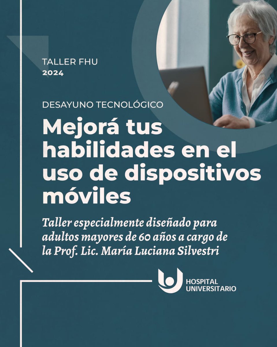 El Hospital Universitario realizará un "Desayuno Tecnológico"📱

Se trata de un taller dirigido a adultos mayores de 60 años que deseen mejorar sus habilidades en el manejo de dispositivos móviles

Ingresá a hospital.uncuyo.edu.ar para conocer más sobre esta actividad.
