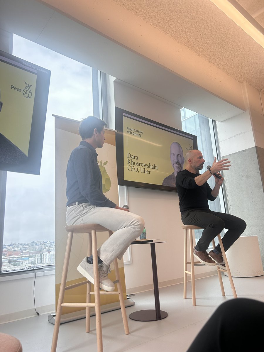 Shrinandan Narayanan (@shrinandan_n) on Twitter photo Awesome hearing <a href="/dkhos/">dara khosrowshahi</a> share his journey to becoming Uberโs CEO.
Huge thanks to <a href="/pearvc/">Pear VC</a> and <a href="/keith__bender/">Keith Bender</a> for hosting such an insightful conversation ๐
Now Iโll be on the lookout for a masked Uber driver ๐ Awesome hearing <a href="/dkhos/">dara khosrowshahi</a> share his journey to becoming Uberโs CEO.
Huge thanks to <a href="/pearvc/">Pear VC</a> and <a href="/keith__bender/">Keith Bender</a> for hosting such an insightful conversation ๐
Now Iโll be on the lookout for a masked Uber driver ๐