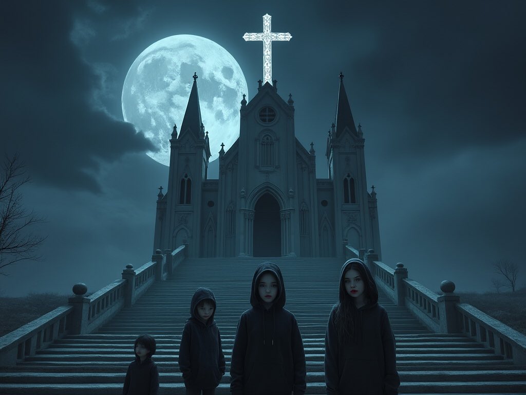 GigisAIArt247's tweet photo. Moonlit Rebels Find Sanctuary In The Shadows 🌕🎚️
#AIArt #AICreation #DigitalArt #FantasyArt #NeoGothicArt HalloweenVibes #FullMoon #OctoberTheme https://t.co/GVnWUVi958