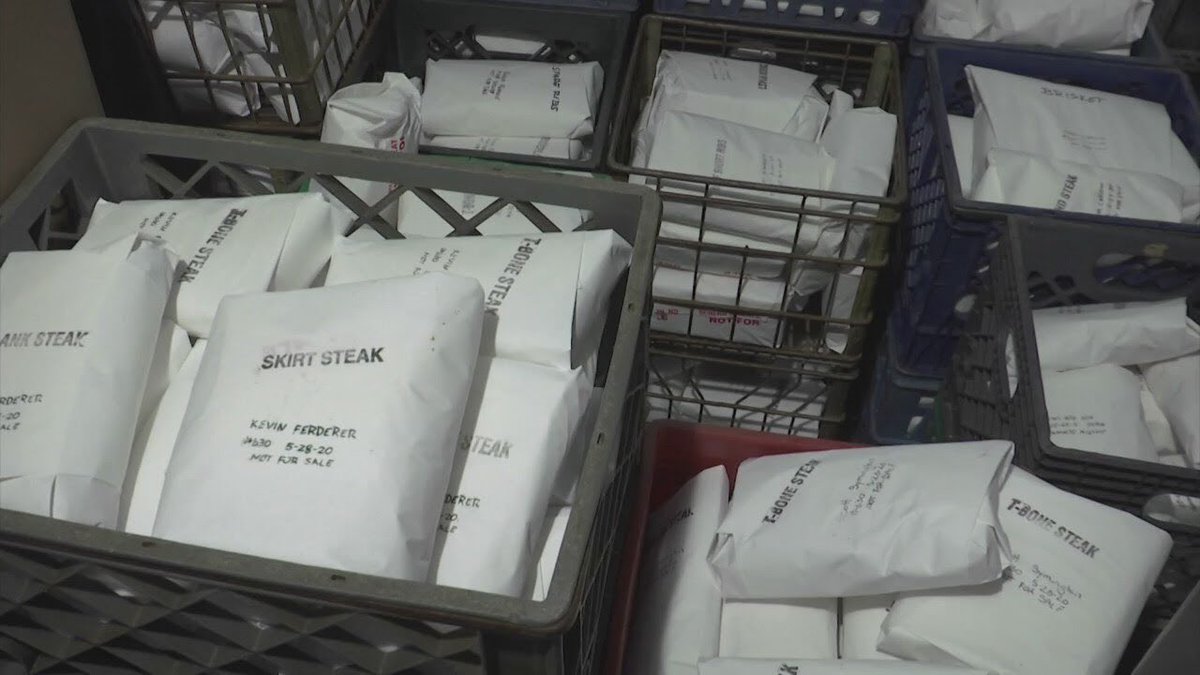 randyjwiser's tweet photo. All stocked up… Chicken, sausage’s, pork,  ribs, and BEEF! Yeah baby beef… It’s what’s for dinner tonight. Straight from the ranch!
#StayFrosty #SupportLocalRanchers https://t.co/Wwg6J7Wjj2