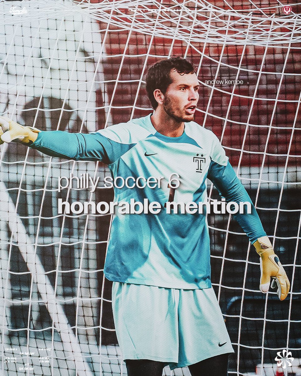 A huge congratulations to Kemali Green and Andrew Kempe on earning Philly Soccer Six Honors 🔔

#GoOwls