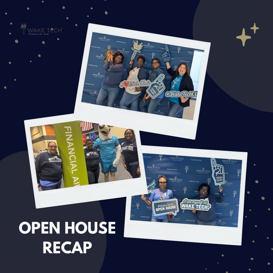 WakeTechFinAid's tweet image. Open house was a success! 🎉#waketechopenhouserecap
•
•
#waketechfinancialaid #waketechadvise #wtccfinaid #FAFSA #financialaid #waketech #nccommunitycolleges #waketechstudents #waketechsga